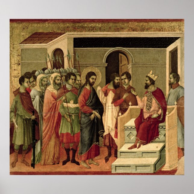 Maesta: Jesus before Herod, 1308-11 Poster (Front)