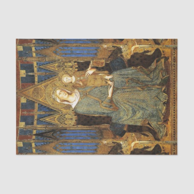MAESTA,VIRGIN WITH CHILD ,Blue Gold Yellow Tissue Paper (Front)