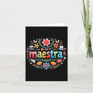 Maestra Spanish Mexican Teacher Mexico Teacher Cin Card