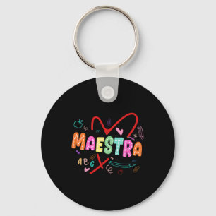 Maestra Spanish Teacher Foreign Language Spanish M Keychain