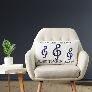 Maestro of Melodies: Best Music Teacher Ever Lumbar Pillow