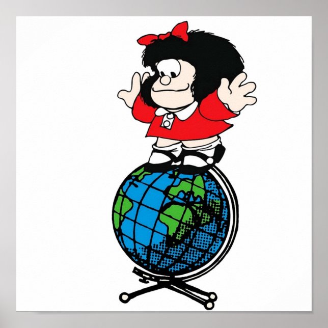 mafalda above the world poster (Front)