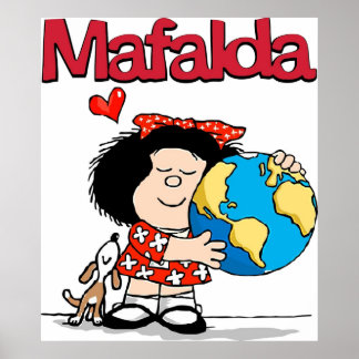 Mafalda love earth poster
