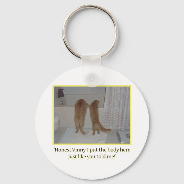 Mafia Cats Humour Keychain (Front)