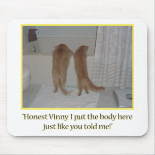 Mafia Cats Humour Mouse Pad