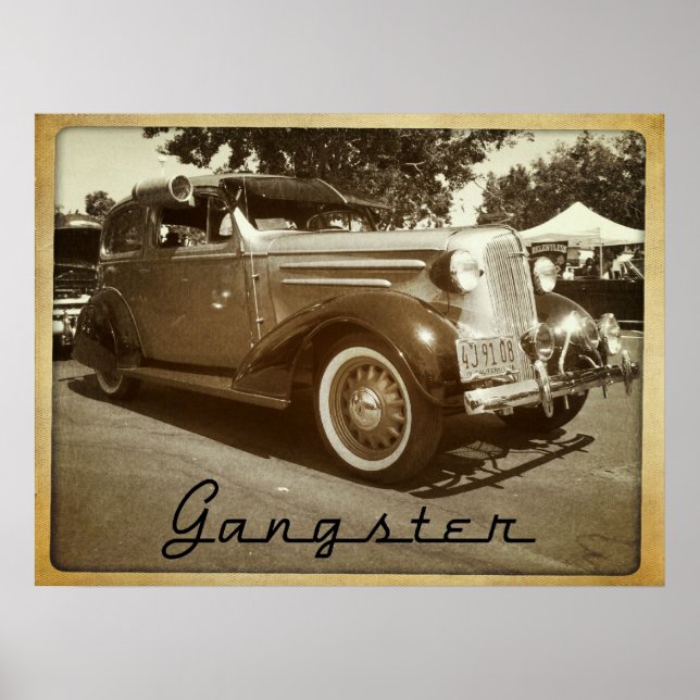 Mafia Gangster Lowrider Bomb Car Poster (Front)
