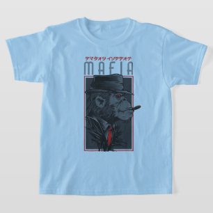 Mafia Monkey Smoking Cigar Graphic T-Shirt Japan