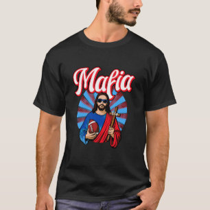 Mafia - red White Blue Party Fan Jesus Funny Pun L T-Shirt