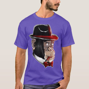 Mafia Style Monkey Primate Gangster Monkey Animal T-Shirt