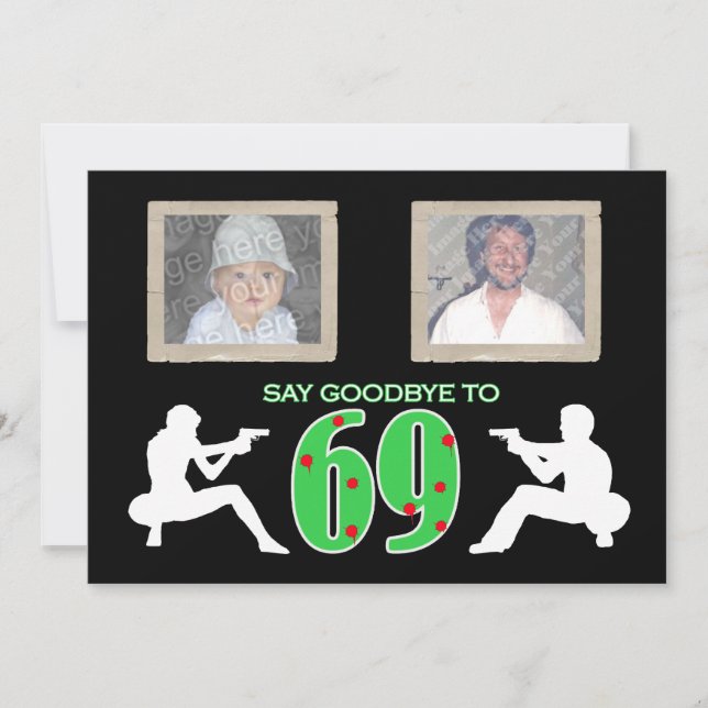 Mafia Style Photo 70th Birthday Celebration Invitation (Front)