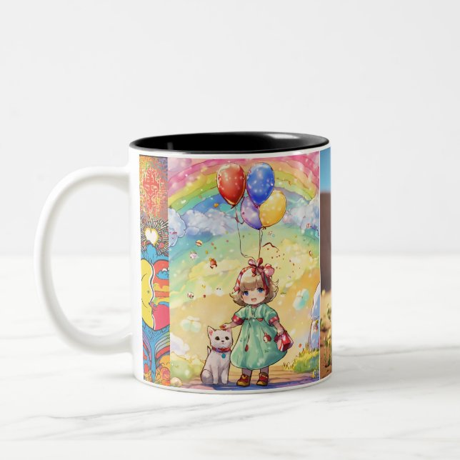 mag design  Two-Tone coffee mug (Left)
