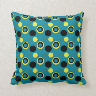 Mag Green Multi Spotted Throw Pillow