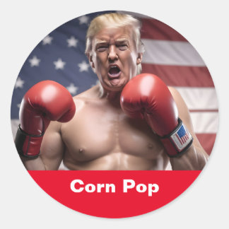 Maga Corn Pop Trump Classic Round Sticker