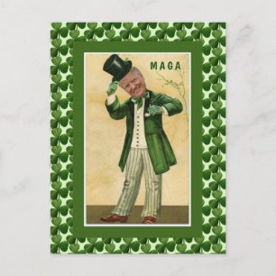 MAGA Donald Trump St. Patrick's Day Shamrocks Postcard