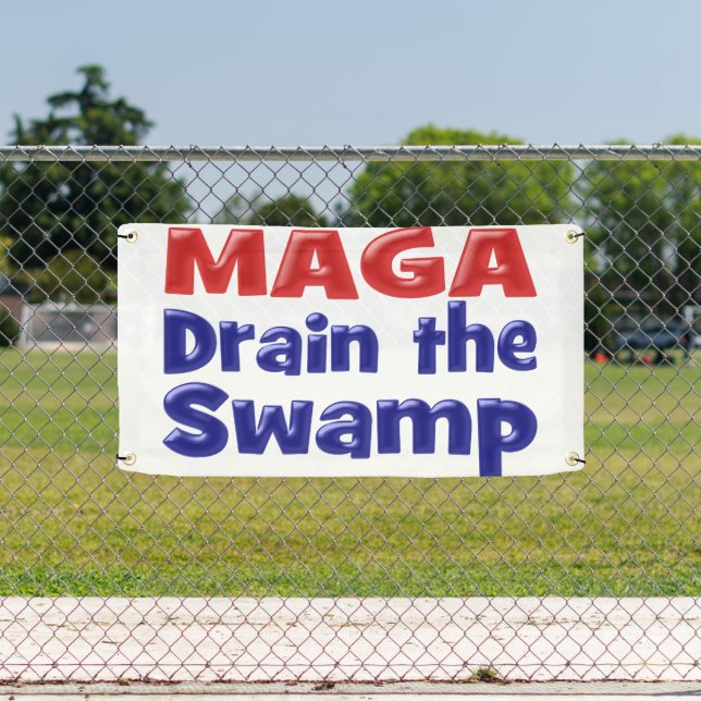 MAGA Drain the Swamp red blue Banner (Insitu)