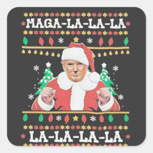 Maga La La La Trump Christmas Inauguration 47th   Square Sticker