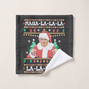 Maga La La La Trump Christmas Inauguration 47th   Wash Cloth