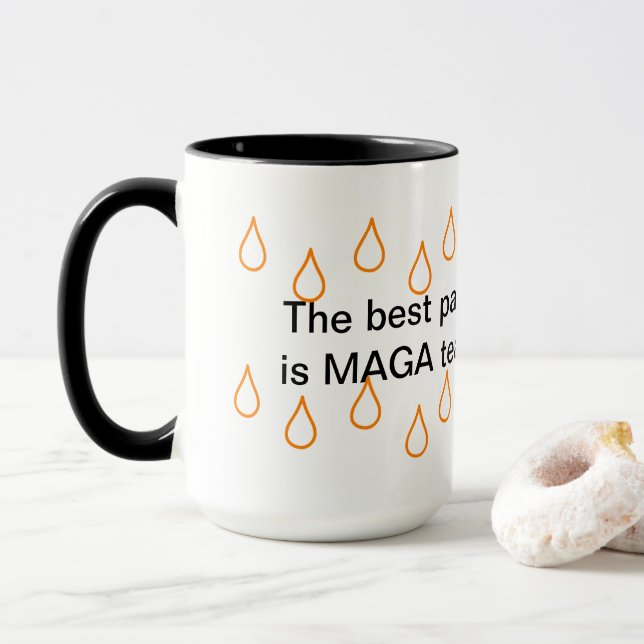 MAGA Larmes 15oz Combo Mug (Avec donut)