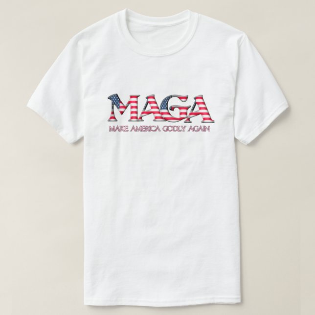 MAGA MAKE AMERICA GODLY AGAIN T-Shirt (Design Front)