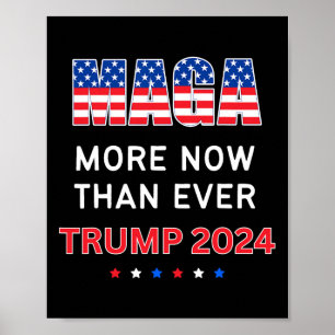Maga Now Than Ever Trump For President 2024  Poster