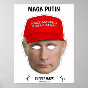 MAGA PUTIN Halloween Mask Poster