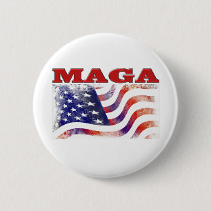 MAGA stars and stripes 2 Inch Round Button