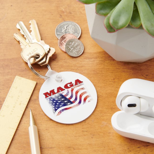 MAGA stars and stripes Keychain (Desk)