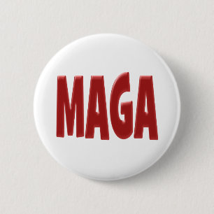 MAGA with red text 2 Inch Round Button