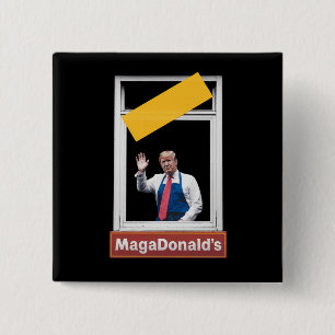 MAGADonald's Trump 2024 2 Inch Square Button