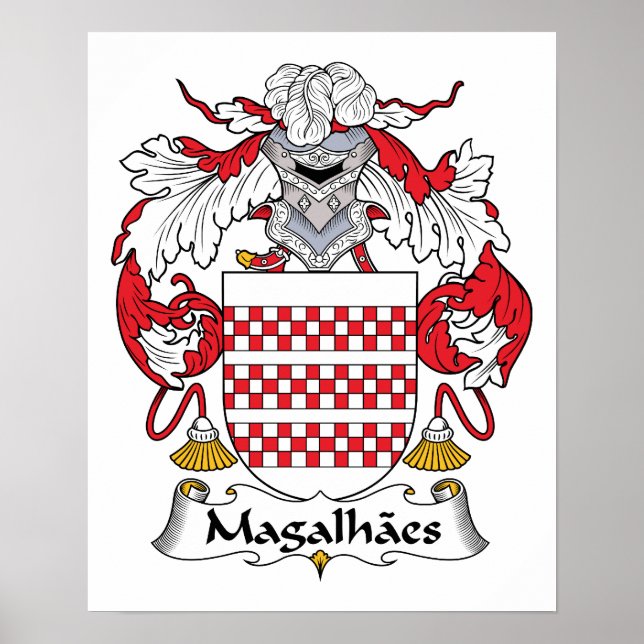 Magalhaes Family Crest Poster (Front)