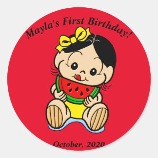 Magali Classic Round Sticker