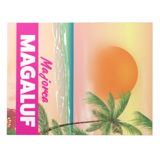Magaluf Majorca beach travel poster Notepad