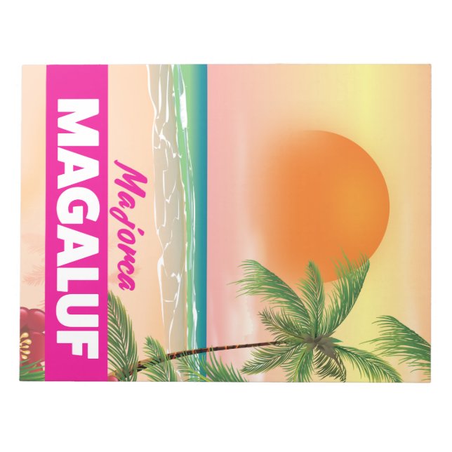 Magaluf Majorca beach travel poster Notepad (Front)