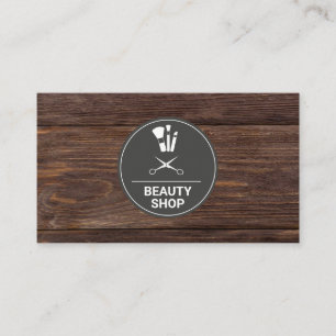 Magasin de beauté Carte de visite Monogramme en bo