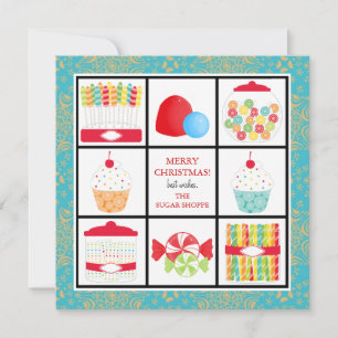 Magasin de bonbons Cartes de Noël d'affaires