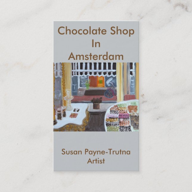Magasin de chocolat dans le carte de visite (Devant)