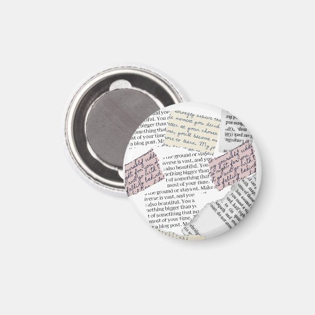 Magazine Aesthetic – Retro Editorial Style Magnet (Front/Back)