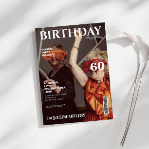 Magazine cover 60th Birthday party Invitation
