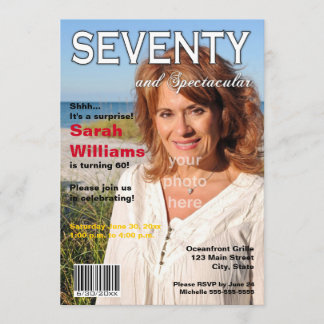 Magazine Cover 70th Birthday Party Invitation