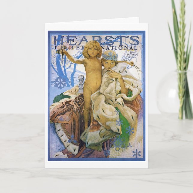 Magazine Cover, Alphonse Mucha Card (Front)