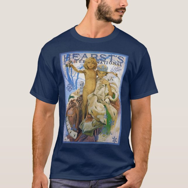 Magazine Cover, Alphonse Mucha T-Shirt (Front)