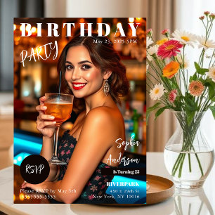 Magazine Cover Birthday Invitation