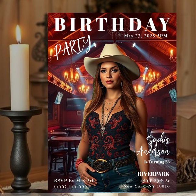 Magazine Cover Birthday Invitation (Magazine Cover Country Birthday Invitation)