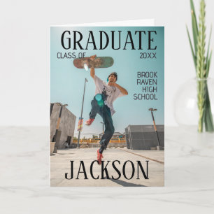 Magazine Cover Inspired Graduation PartyInvitation Holiday Card