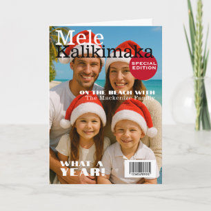 Magazine Cover Mele Kalikimaka Personalized Holiday Card