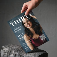 Magazine Cover Photo 30th Birthday Party QR Code