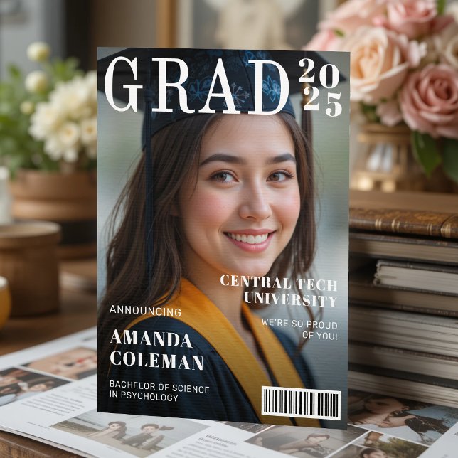 Magazine Cover Photo Graduation Announcement (Magazine Cover Photo Graduation Announcement
)