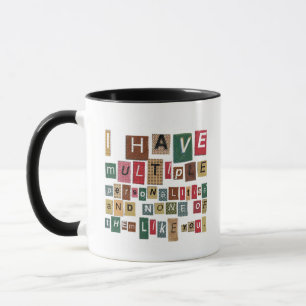 MAGAZINE CUT OUT LETTERS MUG