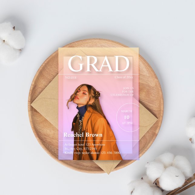 Magazine editorial Cover Graduation Invitation  (Creator Uploaded)