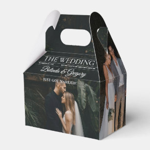 Magazine Editorial Newspaper Photos Wedding  Favor Box